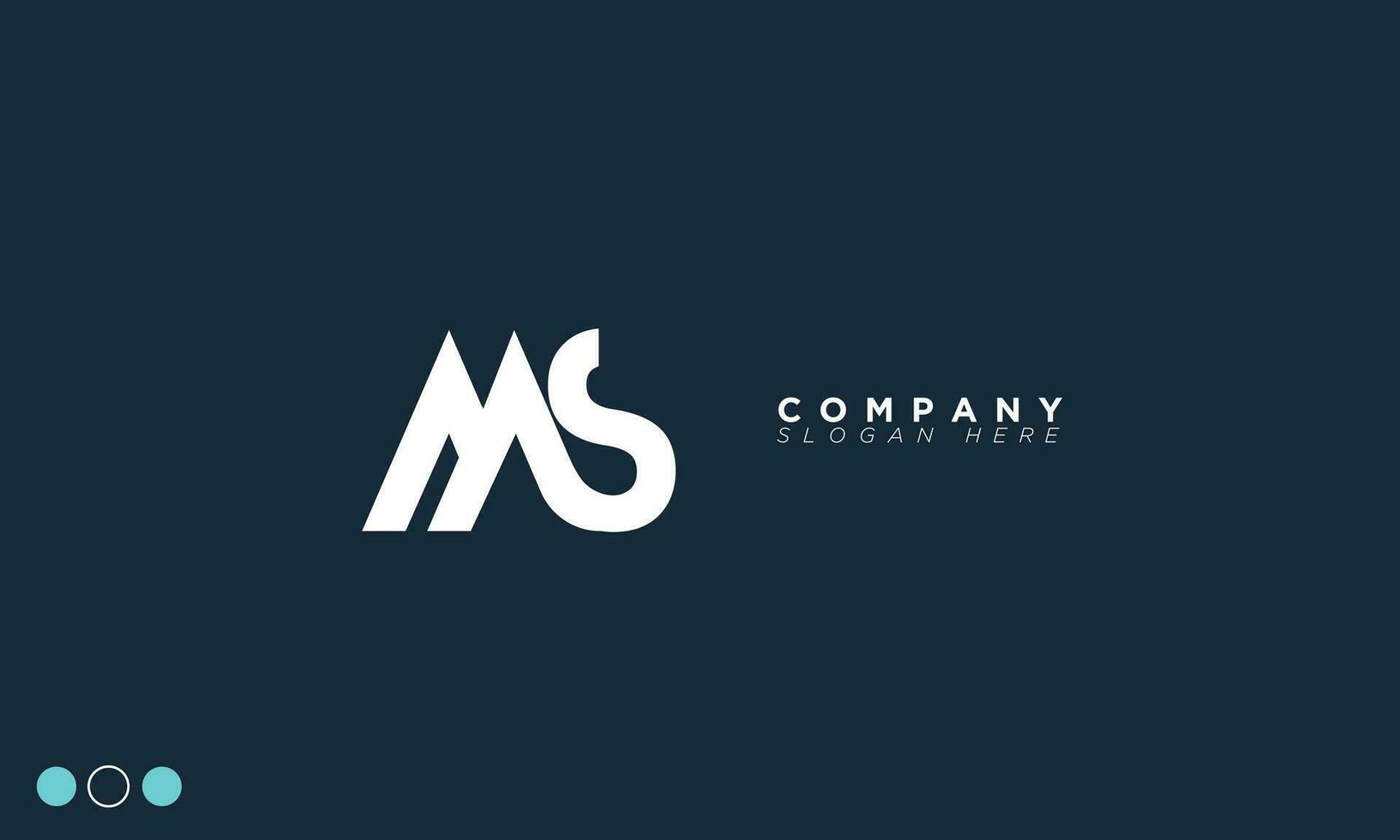 MS Alphabet letters Initials Monogram logo SM, M and S vector