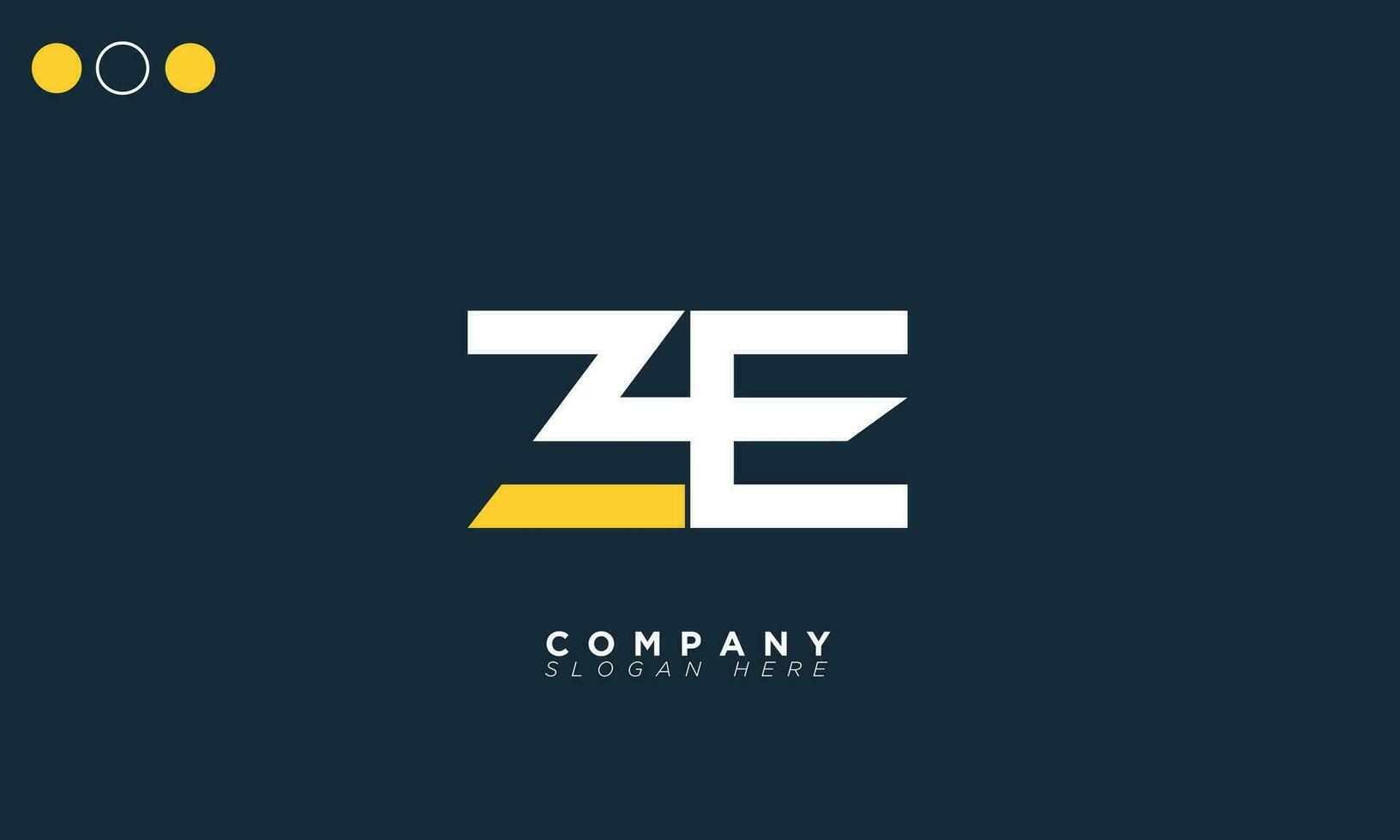 ZE Alphabet letters Initials Monogram logo EZ, Z and E vector