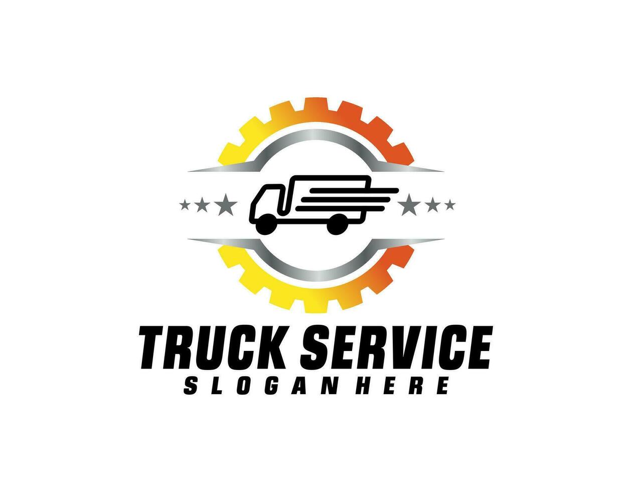 truck vector logo illustration,good for mascot,delivery,or logistic,logo industry,flat color,style with blue.