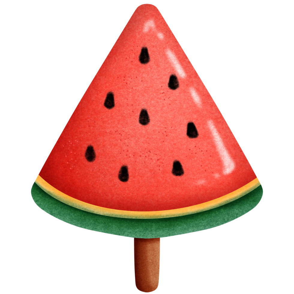 Cute watermelon popsicle png