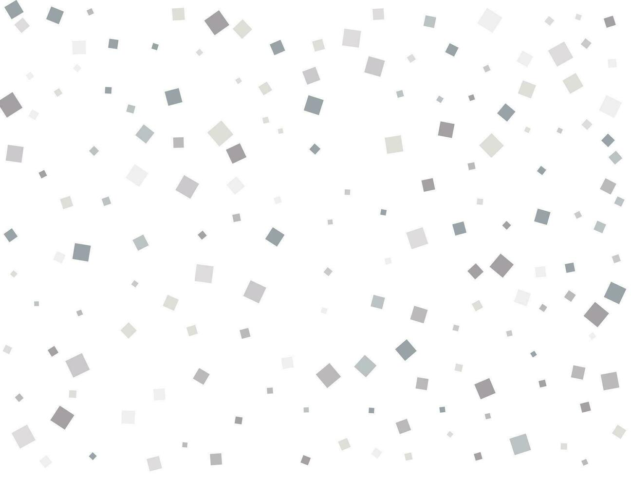 Magic silver square confetti. Vector illustration