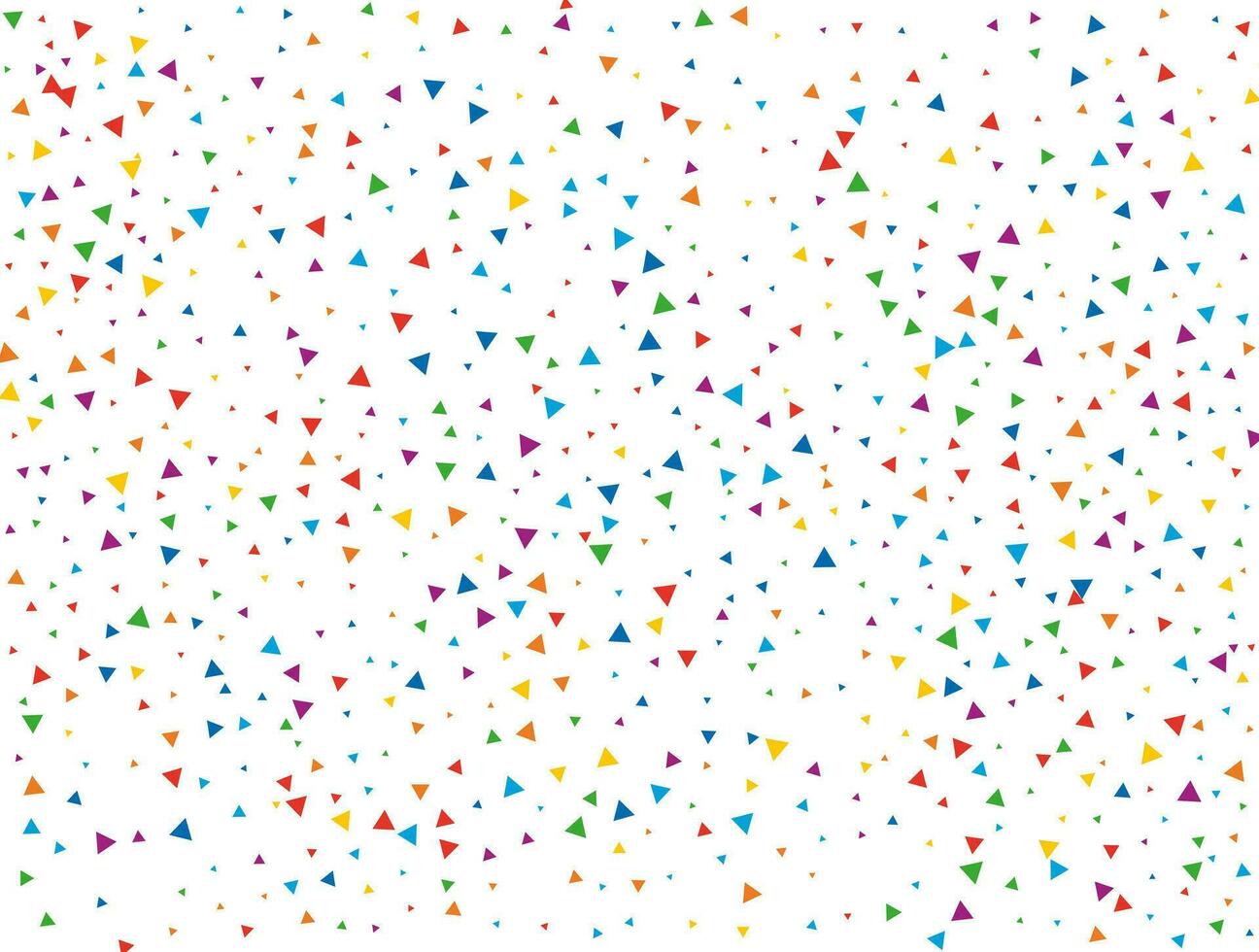 Triangular Rainbow  Confetti. Rainbow glitter confetti background. Vector illustration.