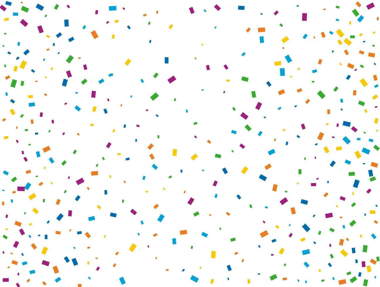 Birthday Rectangular Confetti. Light Rainbow glitter confetti background. Colored festive texture. vector