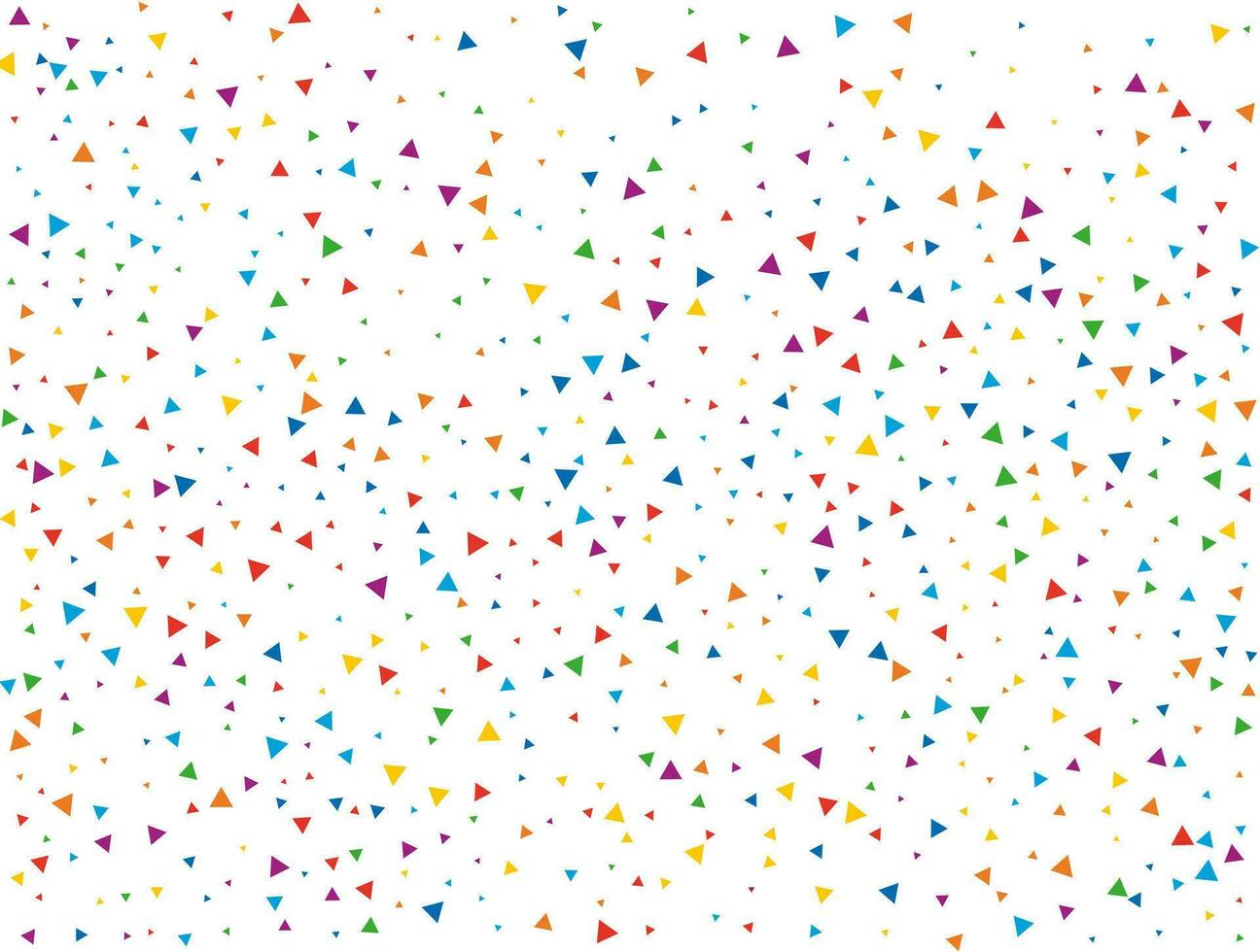 Triangular Rainbow  Confetti. Rainbow glitter confetti background. Vector illustration.