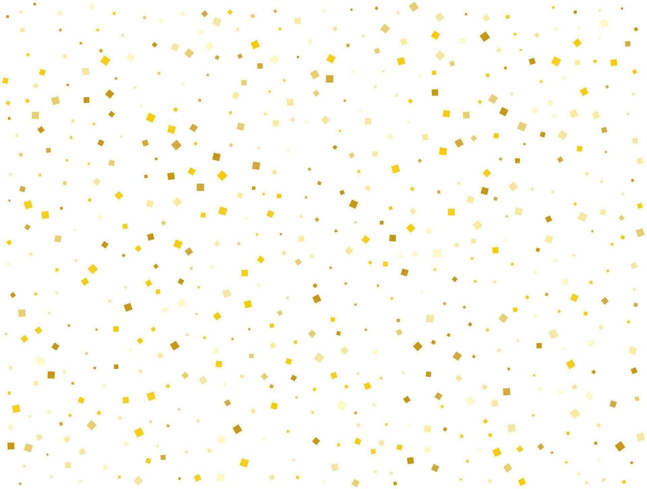 Light Golden Squares. Confetti celebration, Falling golden abstract decoration for party. Vector illustration