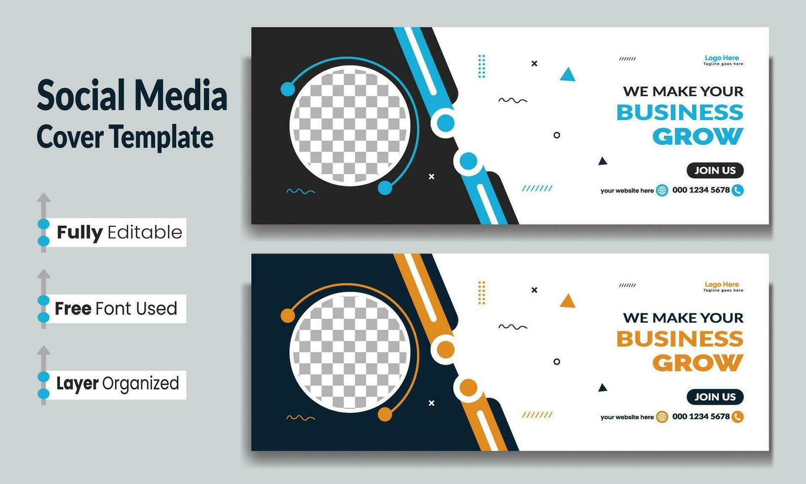 Abstract corporate business digital agency for social media cover banner template, Fully Editable webinar social media cover banner template web post. web banner template. vector