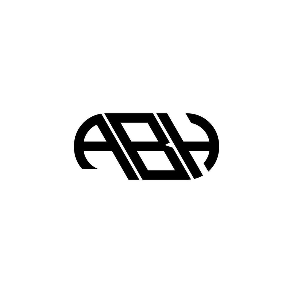 ABH letter logo design. ABH creative initials letter logo concept. ABH letter design. vector
