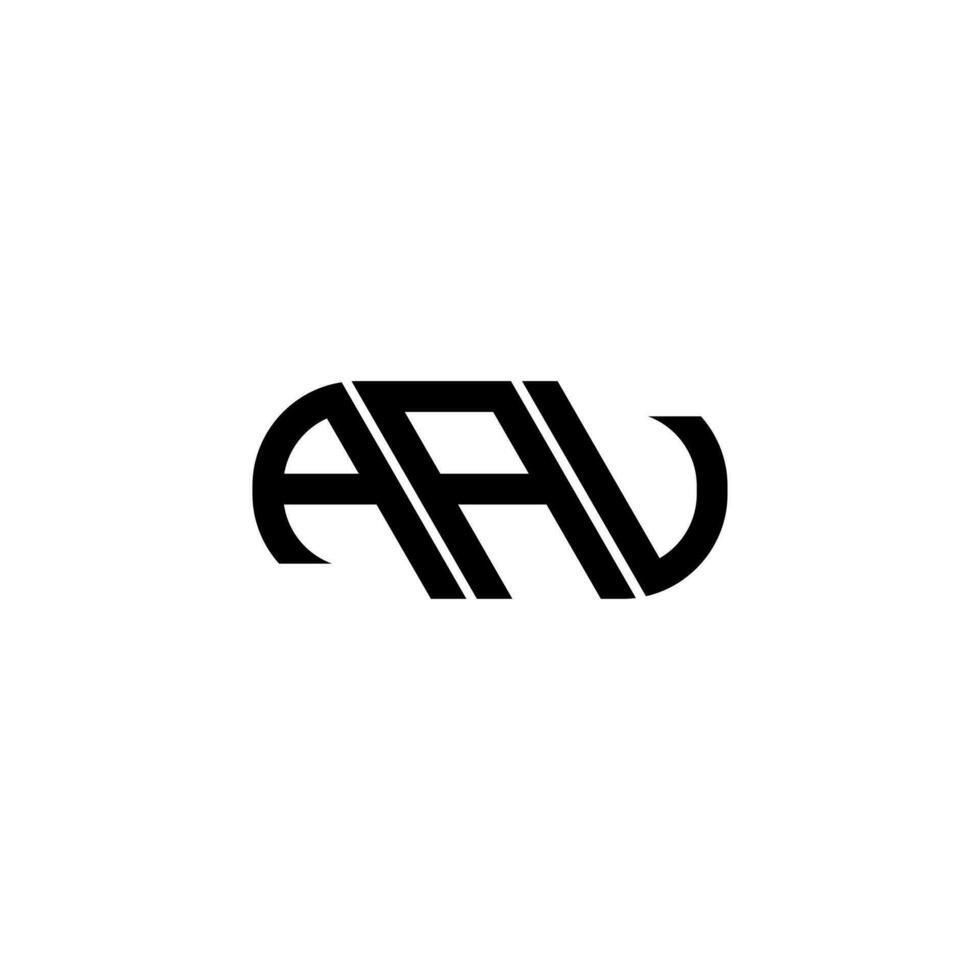 AAU letter logo design. AAU creative initials letter logo concept. AAU letter design. vector