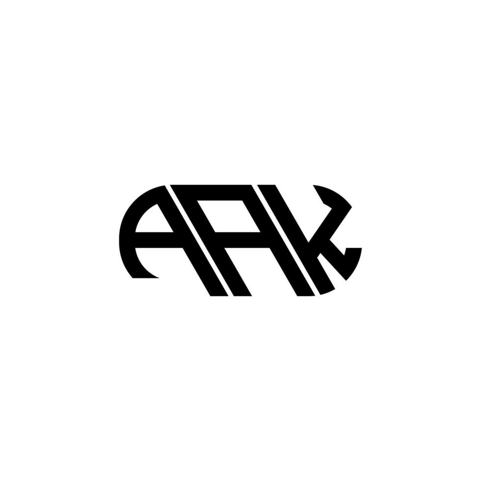 AAK letter logo design. AAK creative initials letter logo concept. AAK letter design. vector