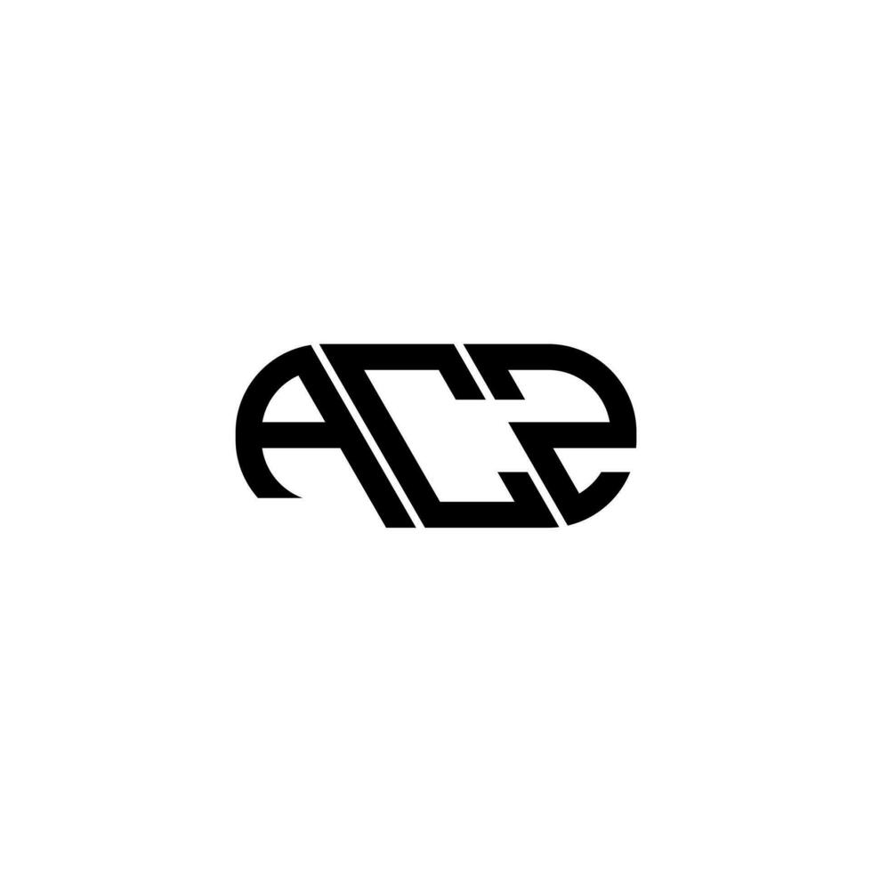 ACZ letter logo design. ACZ creative initials letter logo concept. ACZ letter design. vector