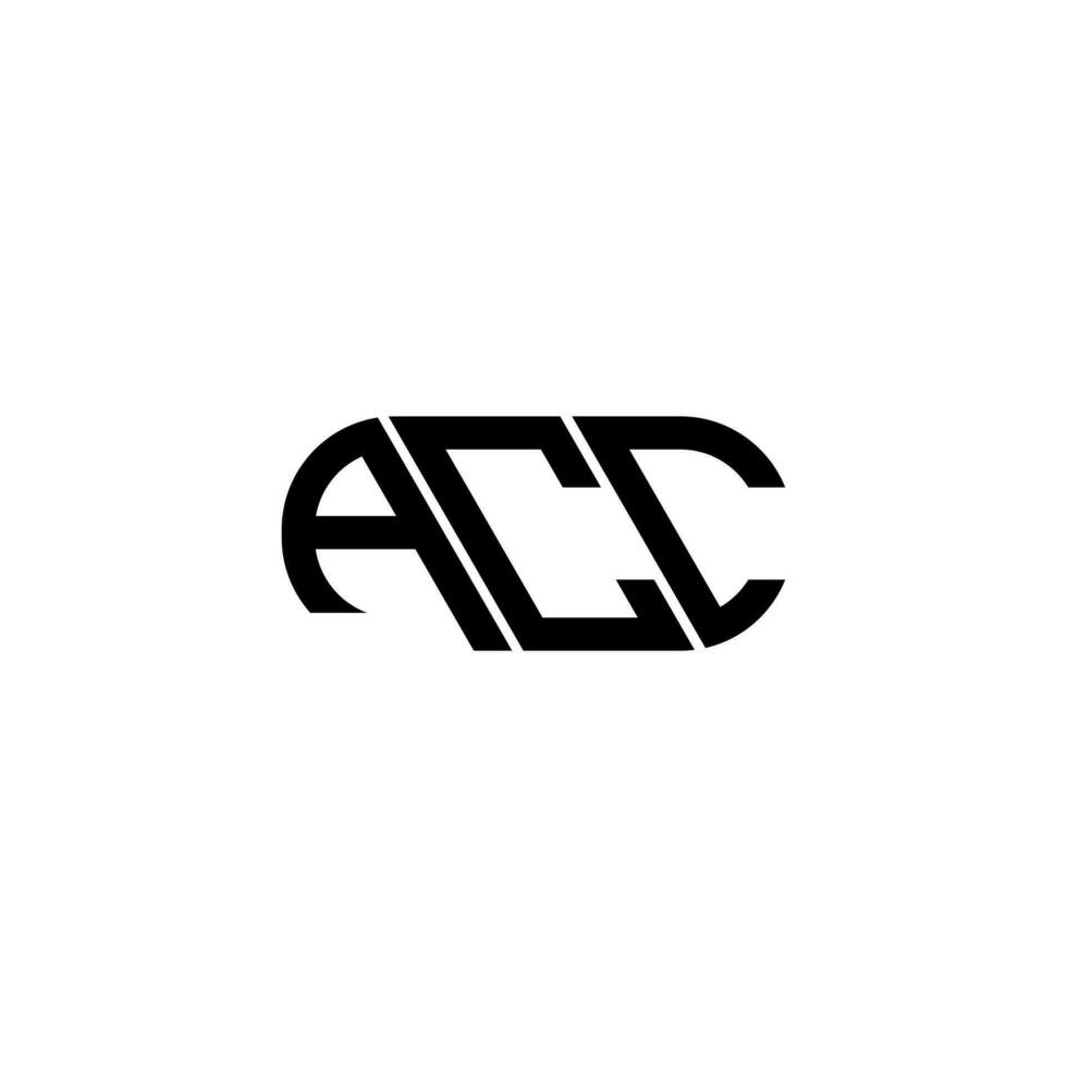 acc letra logo diseño. acc creativo iniciales letra logo concepto. acc letra diseño. vector