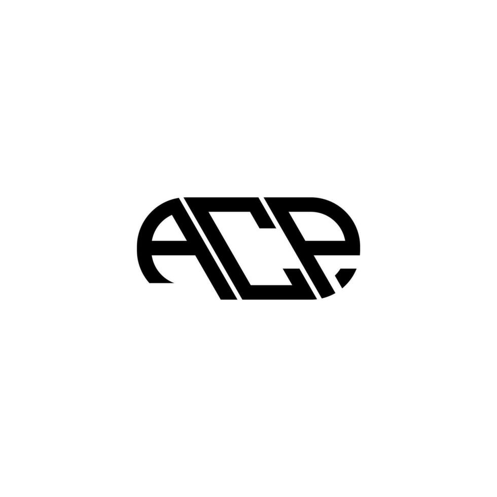 acp letra logo diseño. acp creativo iniciales letra logo concepto. acp letra diseño. vector