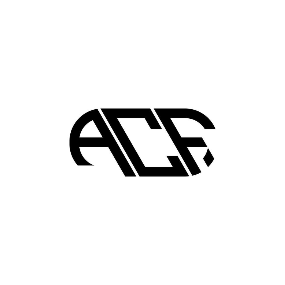 acf letra logo diseño. acf creativo iniciales letra logo concepto. acf letra diseño. vector