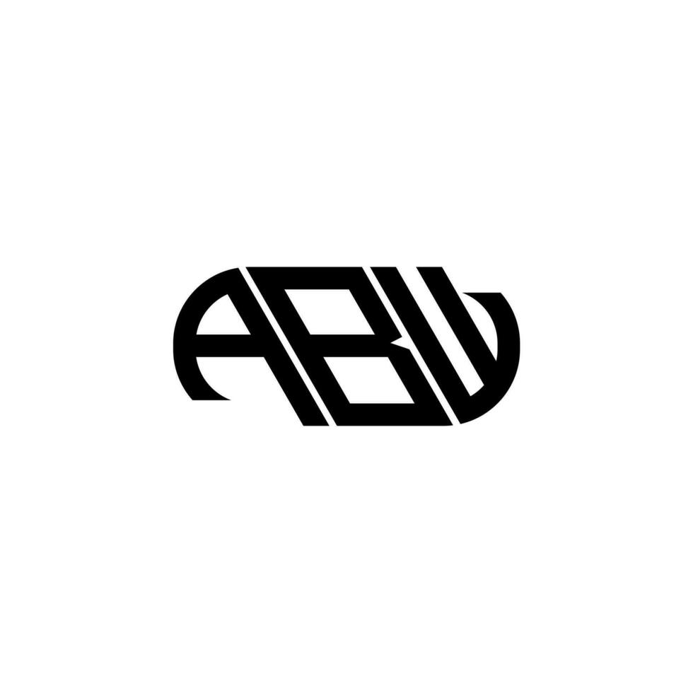 abw letra logo diseño. abw creativo iniciales letra logo concepto. abw letra diseño. vector