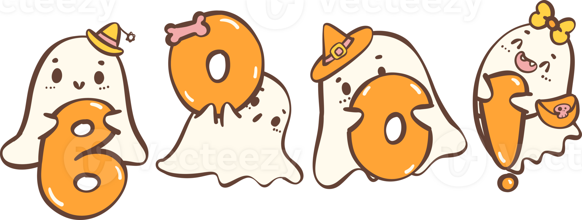 Cute HalloweeCute Halloween ghost Boo lettering retro with witch hat character cartoon doodle illustrationn ghost daisy retro with witch hat character cartoon doodle illustration png