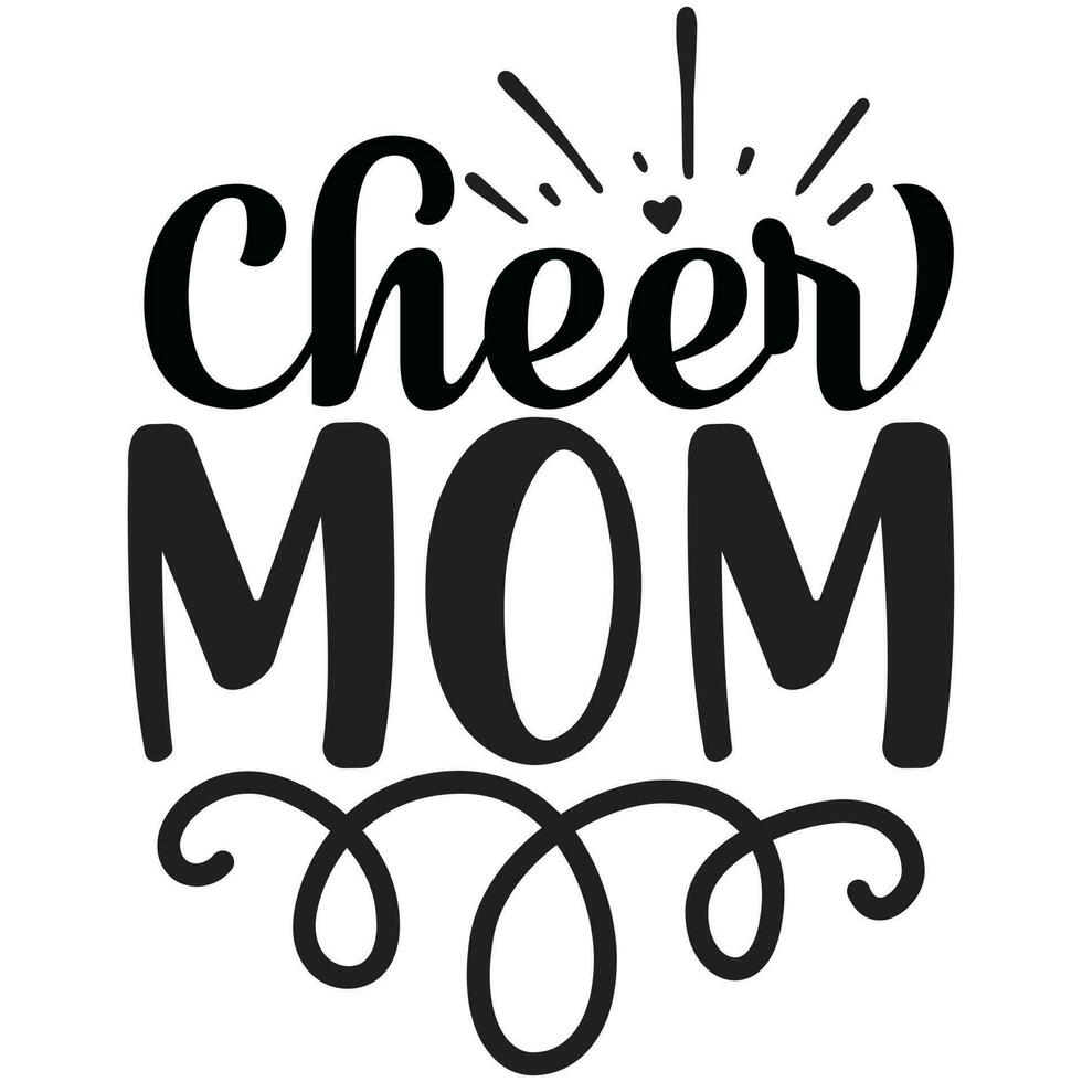 cheer mom design vector