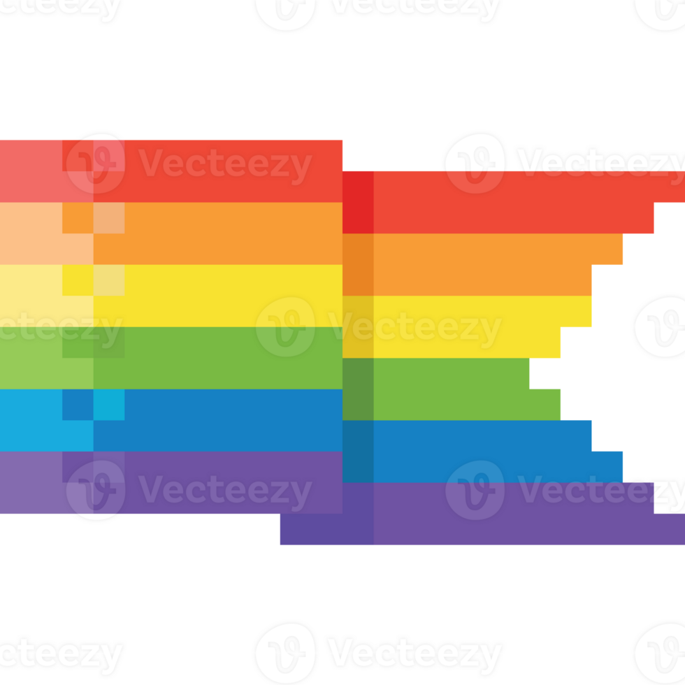 Pixel Art pride flag icon png