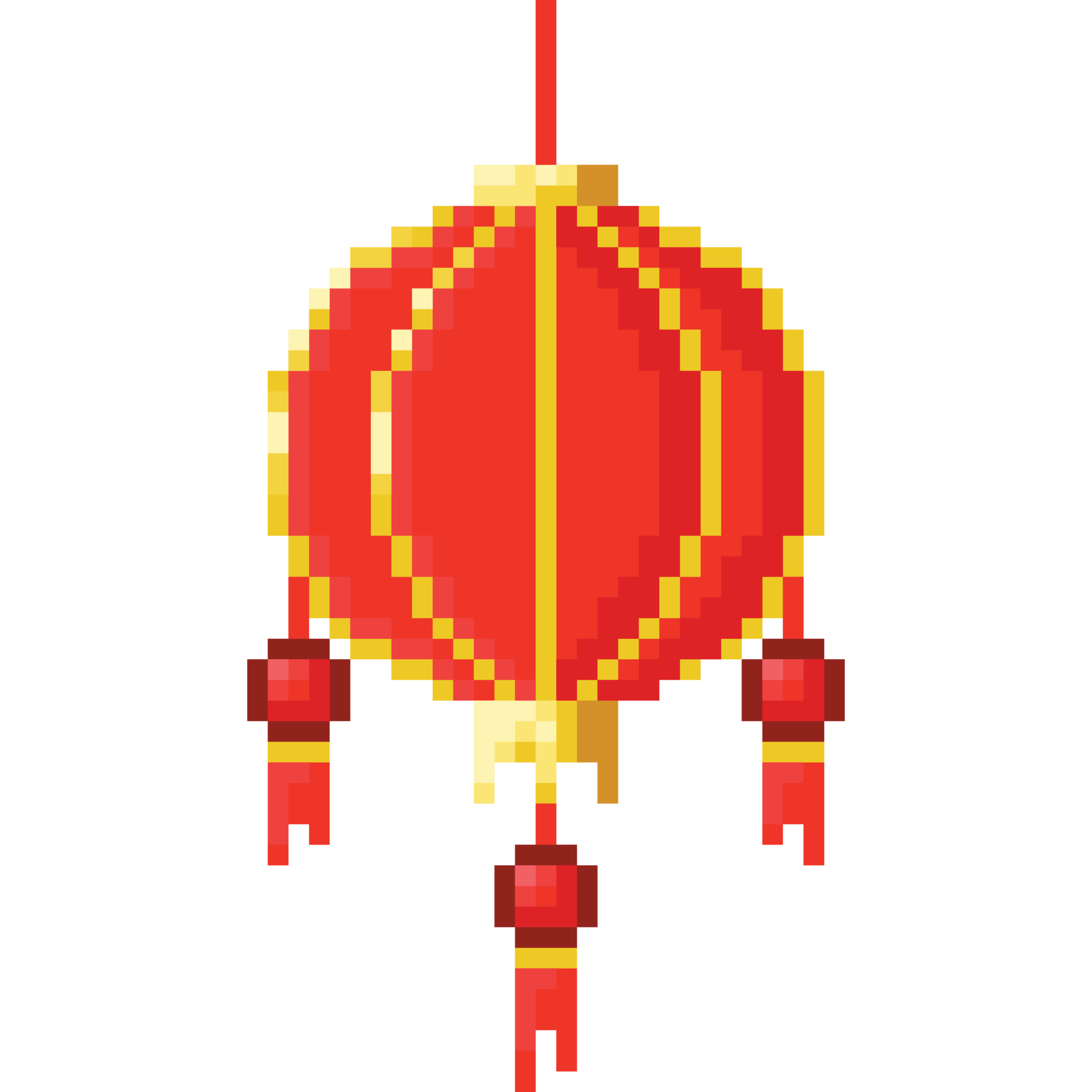 Pixel art chinese lantern 8 27517381 PNG