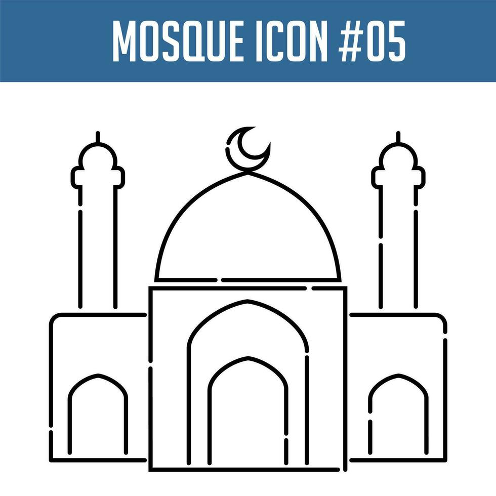 Mosque icon. Islamic design element. vector