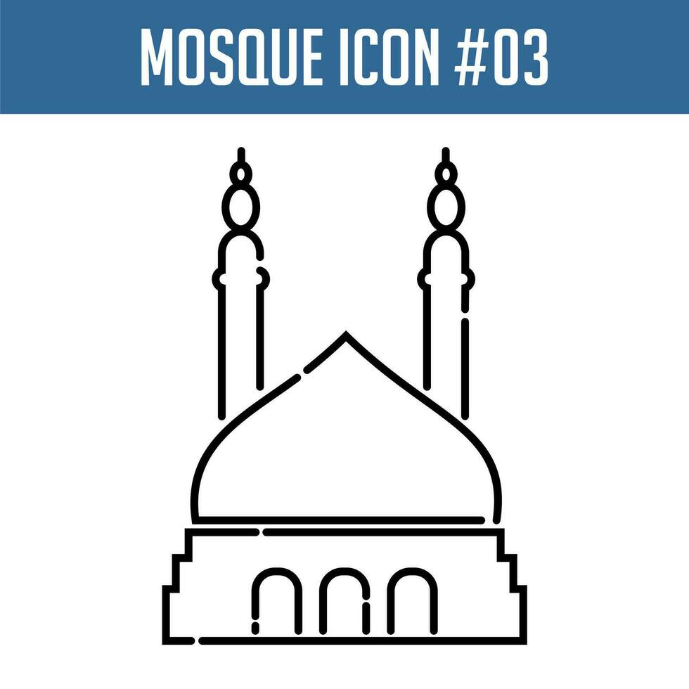 mezquita icono. islámico diseño elemento. vector