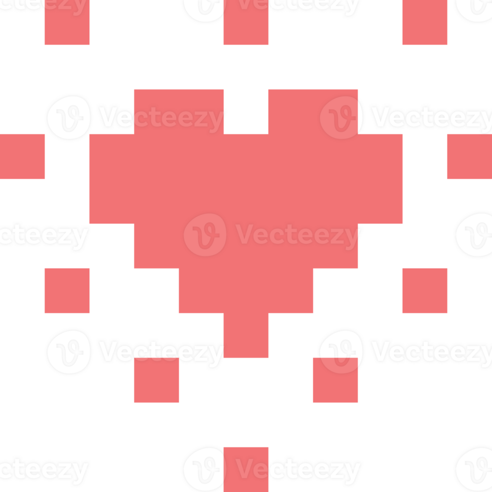 Pixel art valentine heart icon 11 png