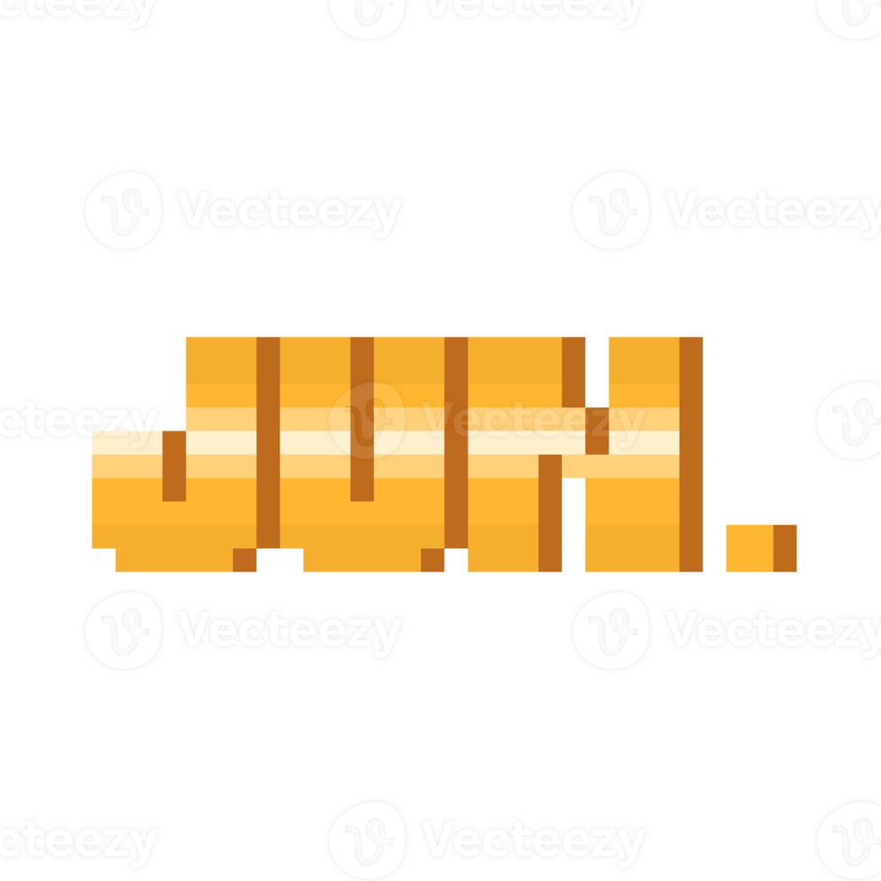 Pixel Art Gold Short June Text. png