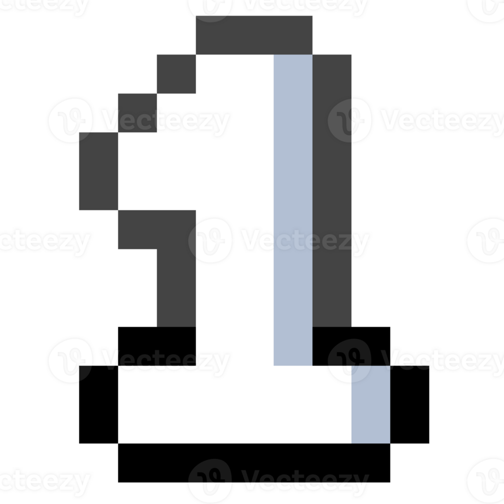 Pixel Number 1 With Black Line. 27517671 PNG