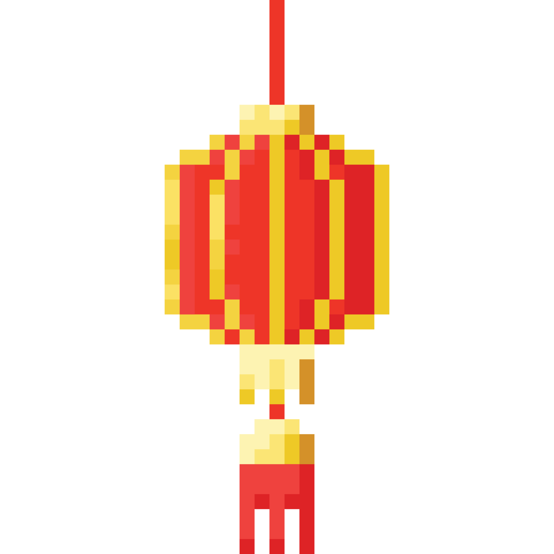 Pixel art chinese lantern 4 27517679 PNG