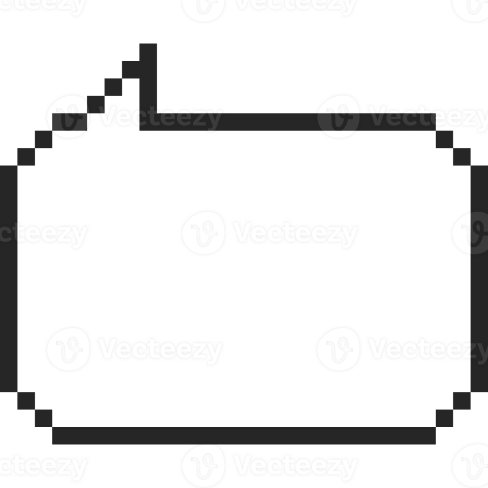 Pixel art speech bubble 9 png