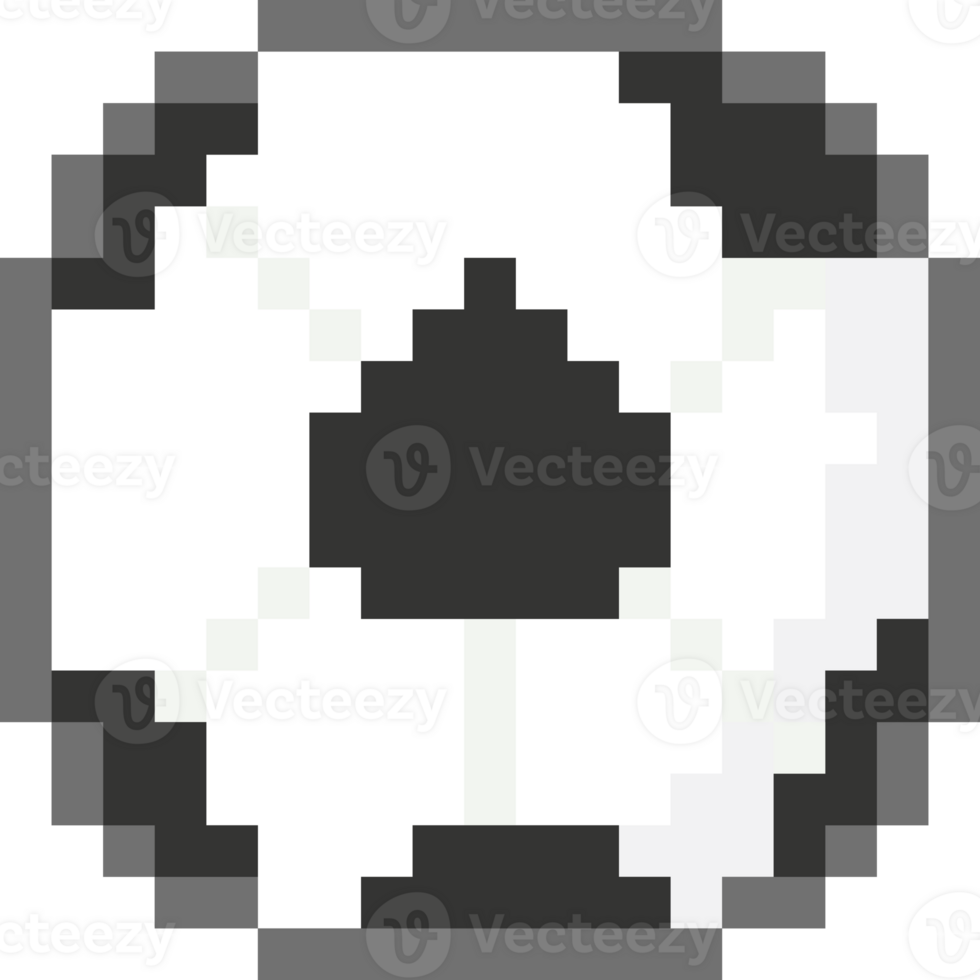 Pixel art soccer ball icon png