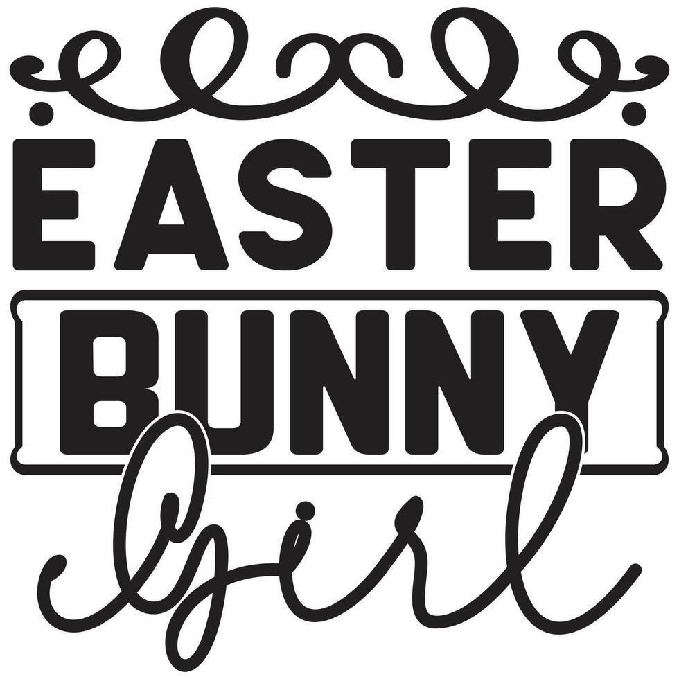 Easter bunny girl vector