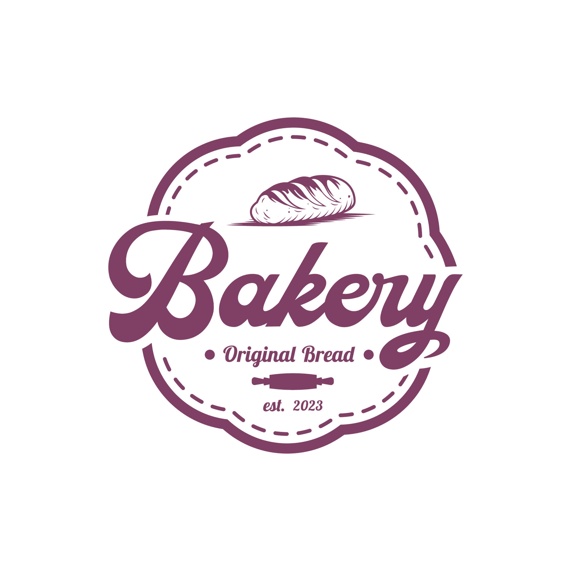 Simple Bakery logo label design illustration , best for bread and cakes