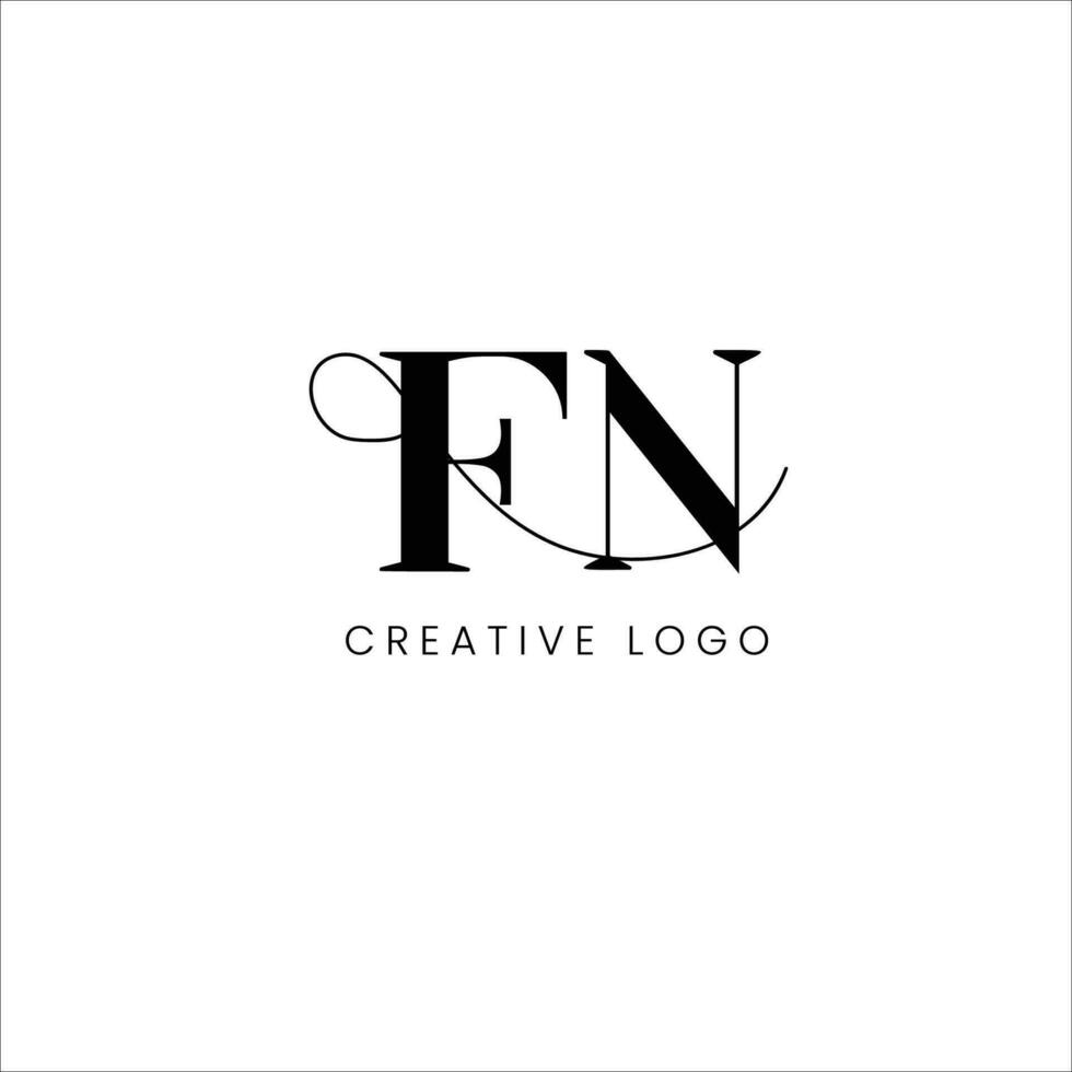 FN initial letter logo design vector
