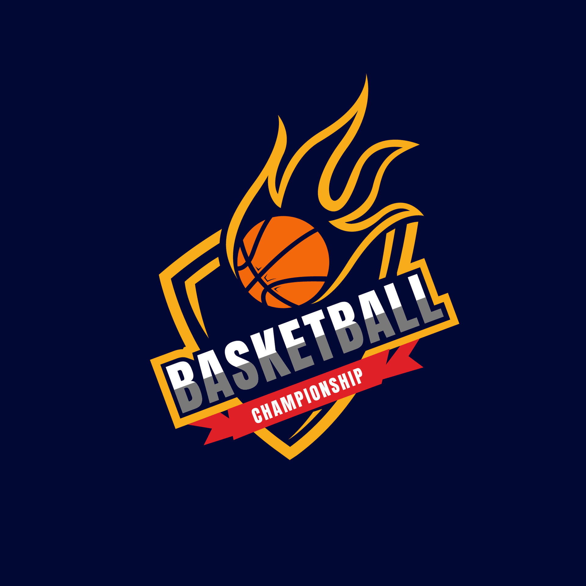 Basketball club logo badge vector image. Basketball Club Logo Template