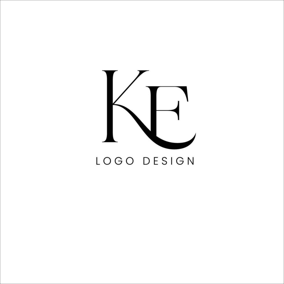 Ke initial letter logo design vector