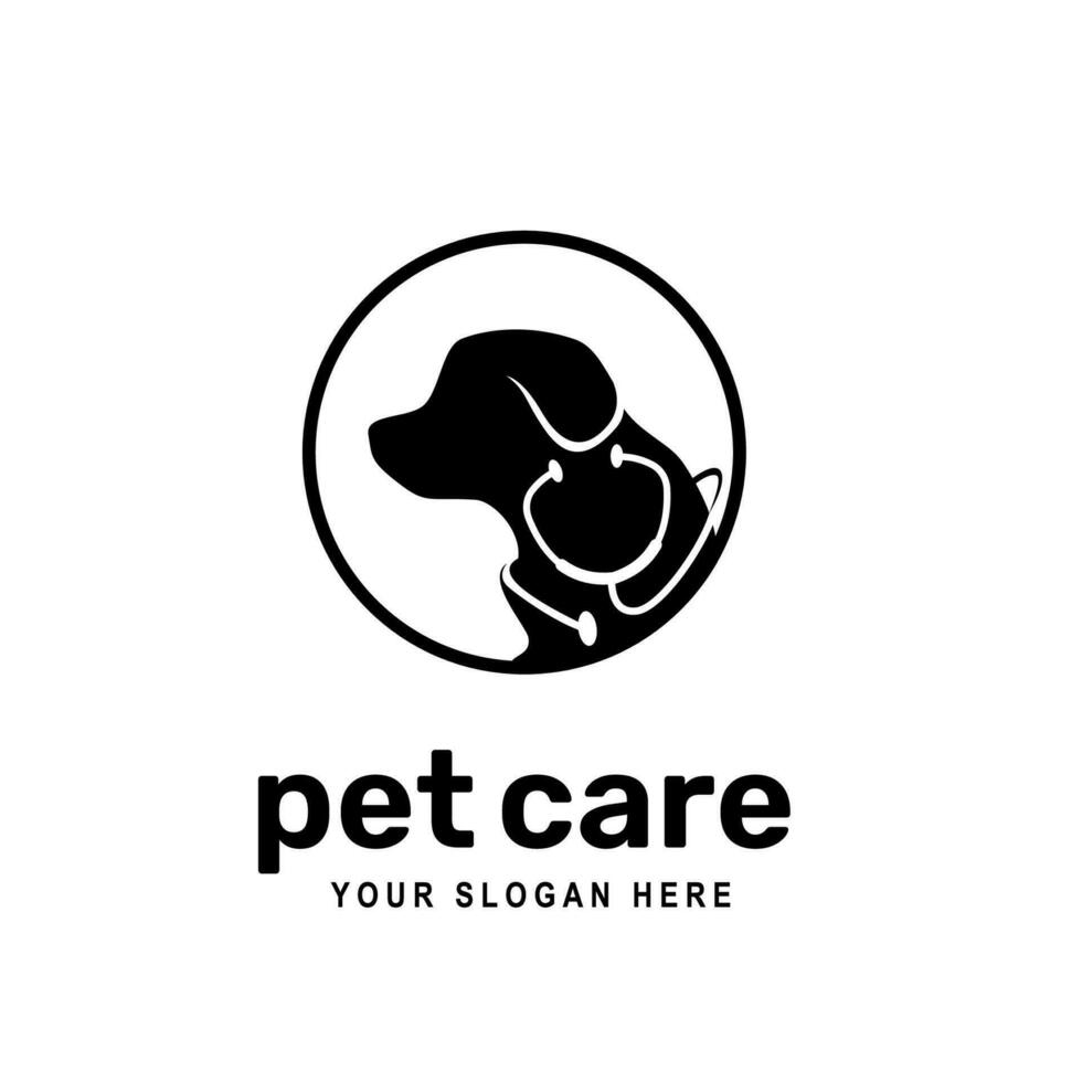 Pet shop logo template. label design elements for pet shop, zoo shop, pets care and goods for animals. vector