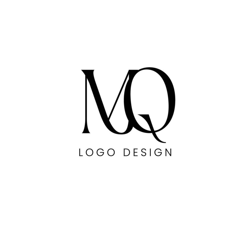 mq inicial letra logo diseño vector