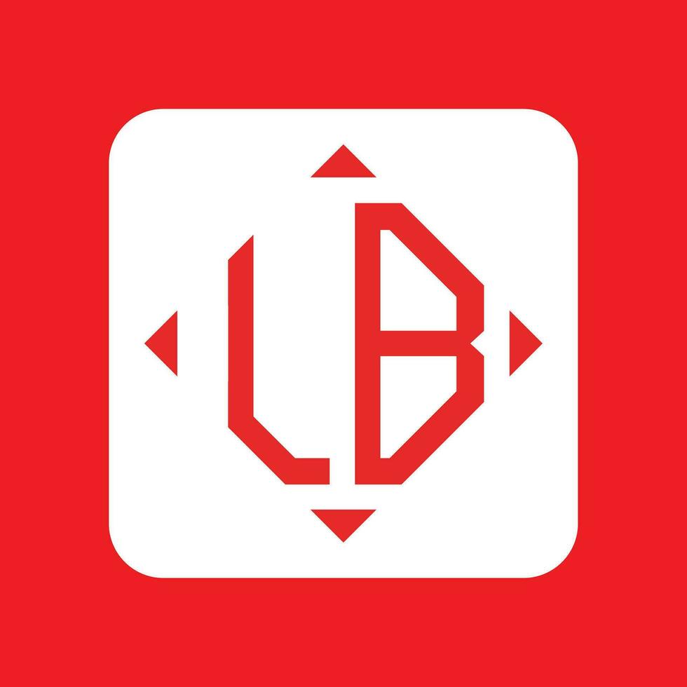 creativo sencillo inicial monograma lb logo diseños vector