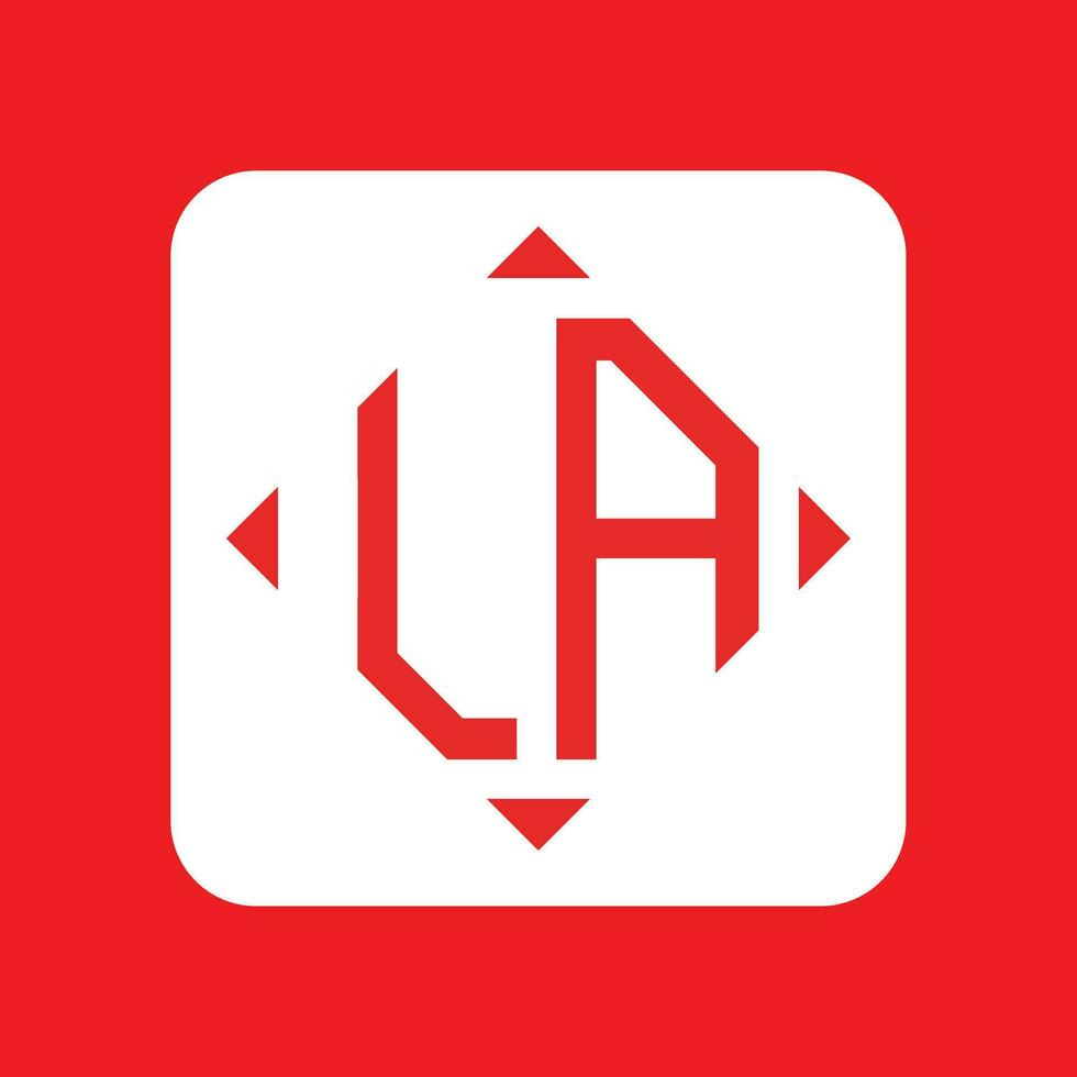 Creative simple Initial Monogram LA Logo Designs. vector