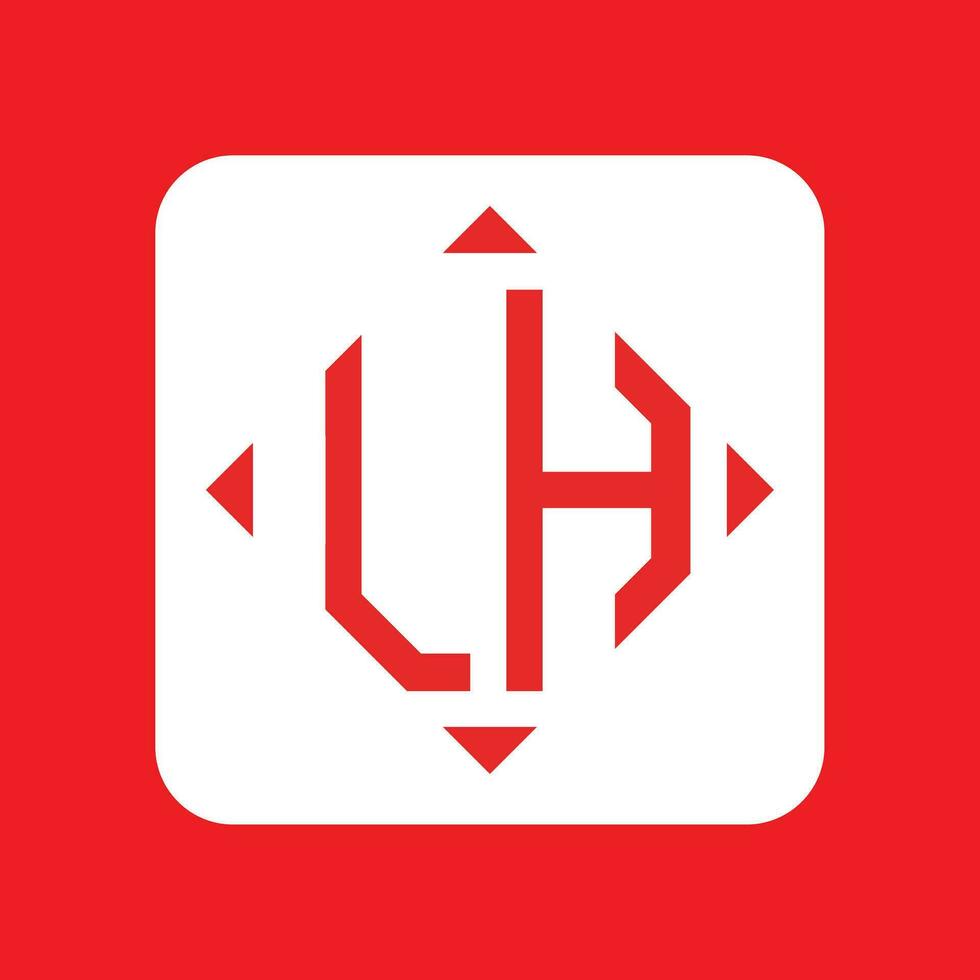 creativo sencillo inicial monograma lh logo diseños vector