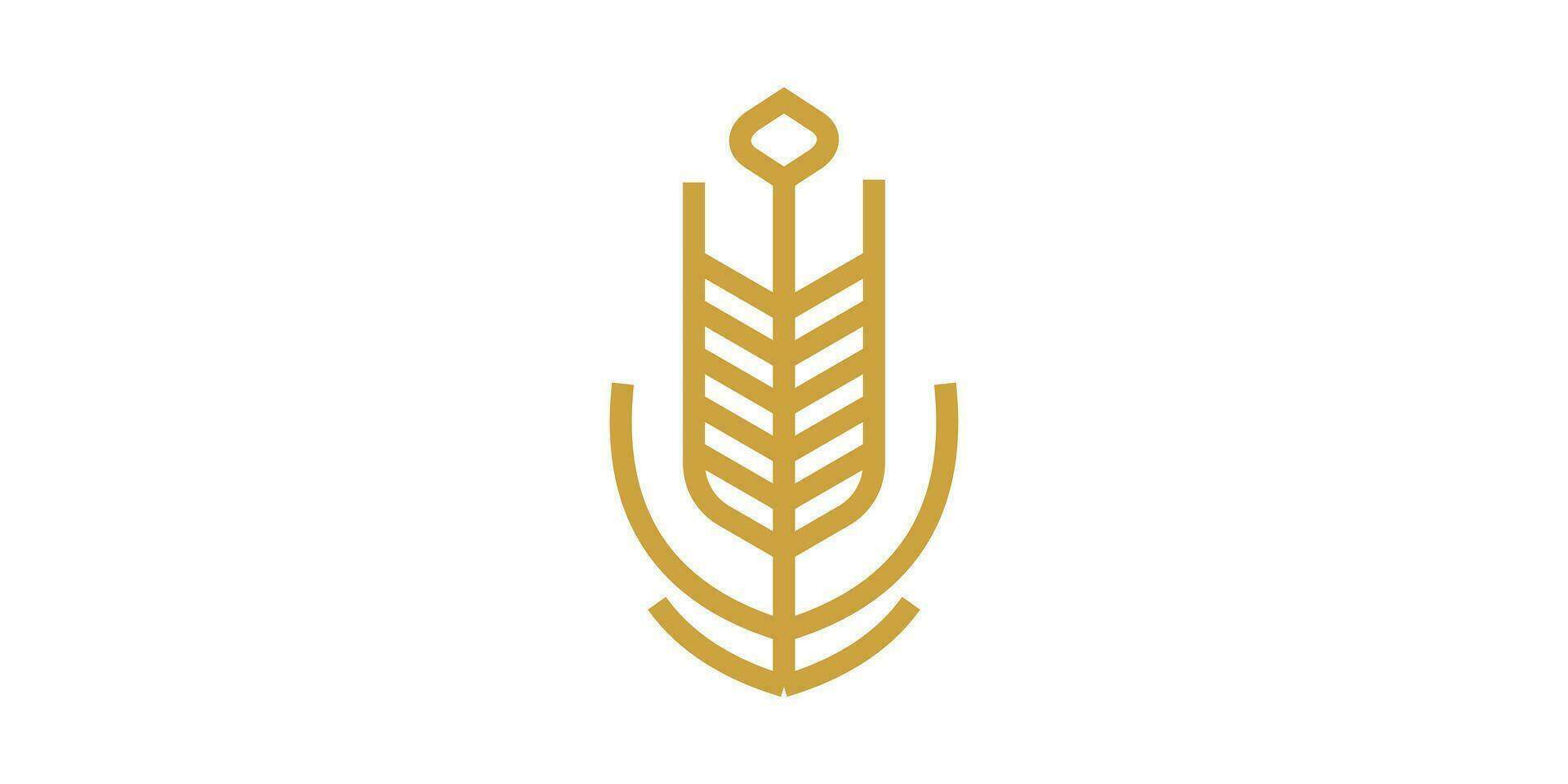 logo design element wheat icon vector inspiration