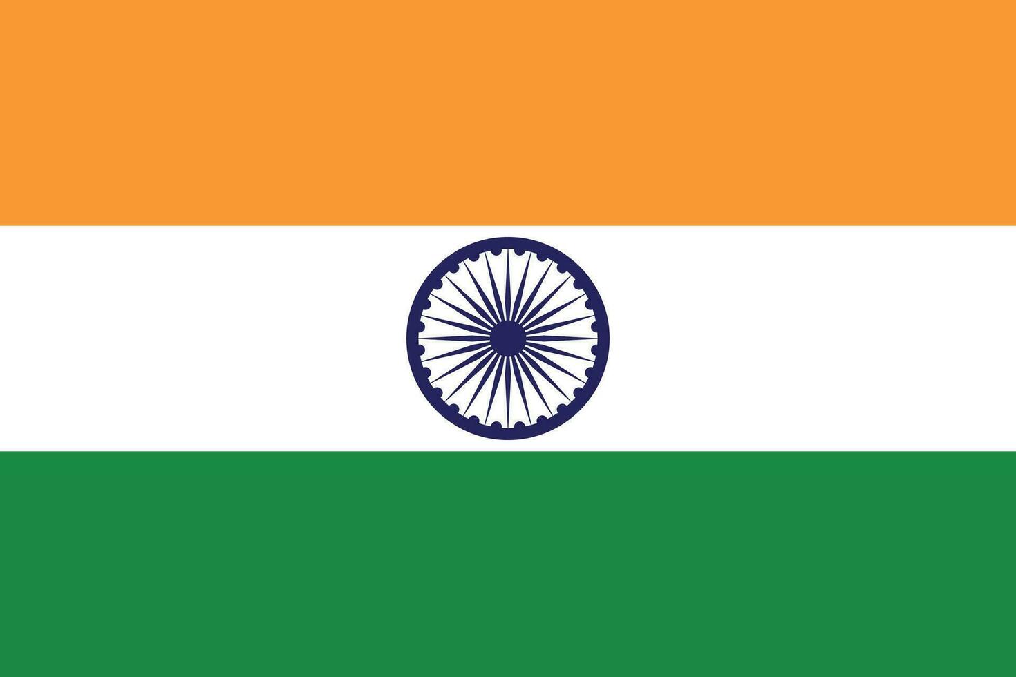 India national flag.Indian flag in the proper ratio vector