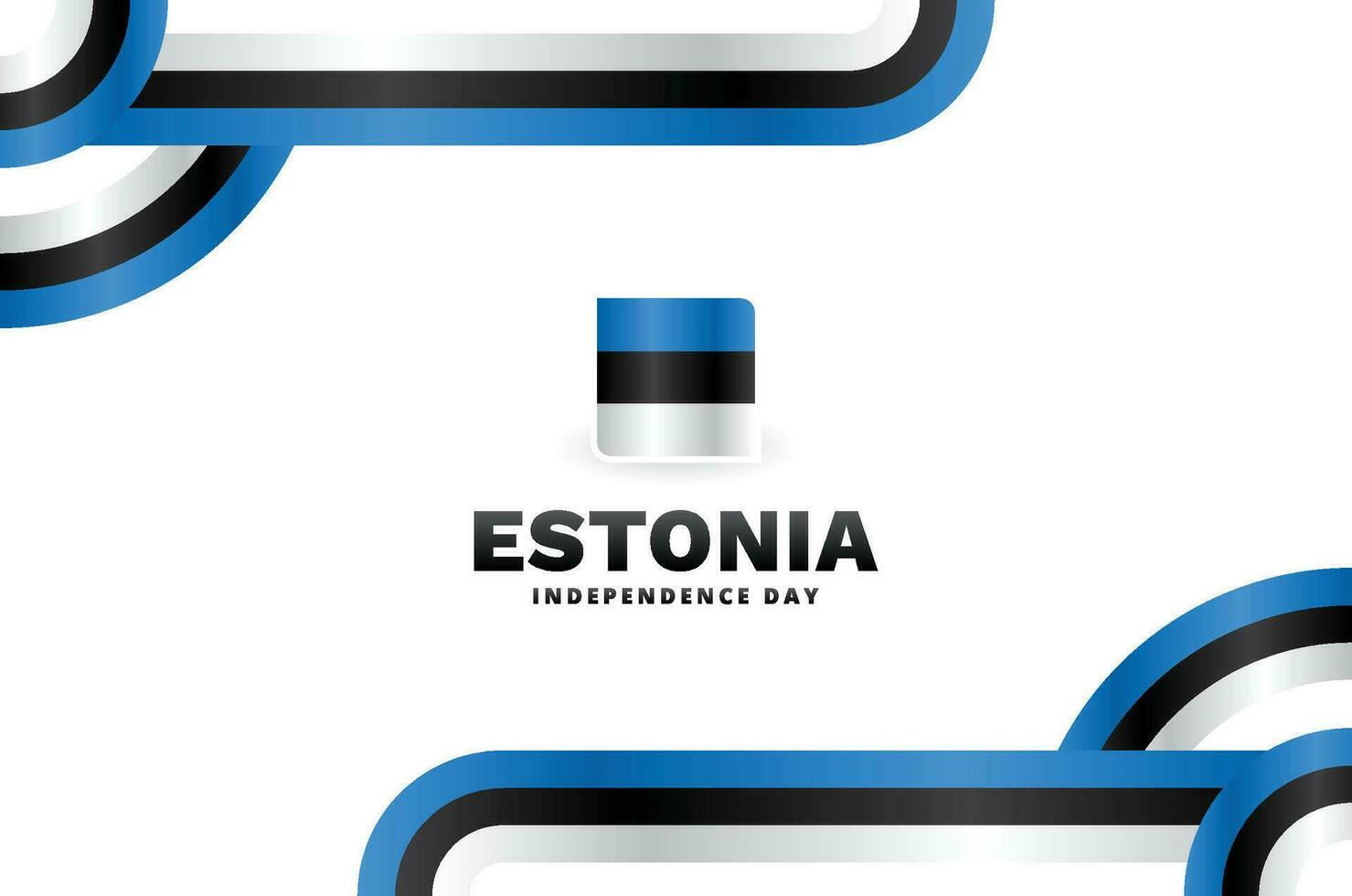 Estonia Independence Day Celebrate Design vector