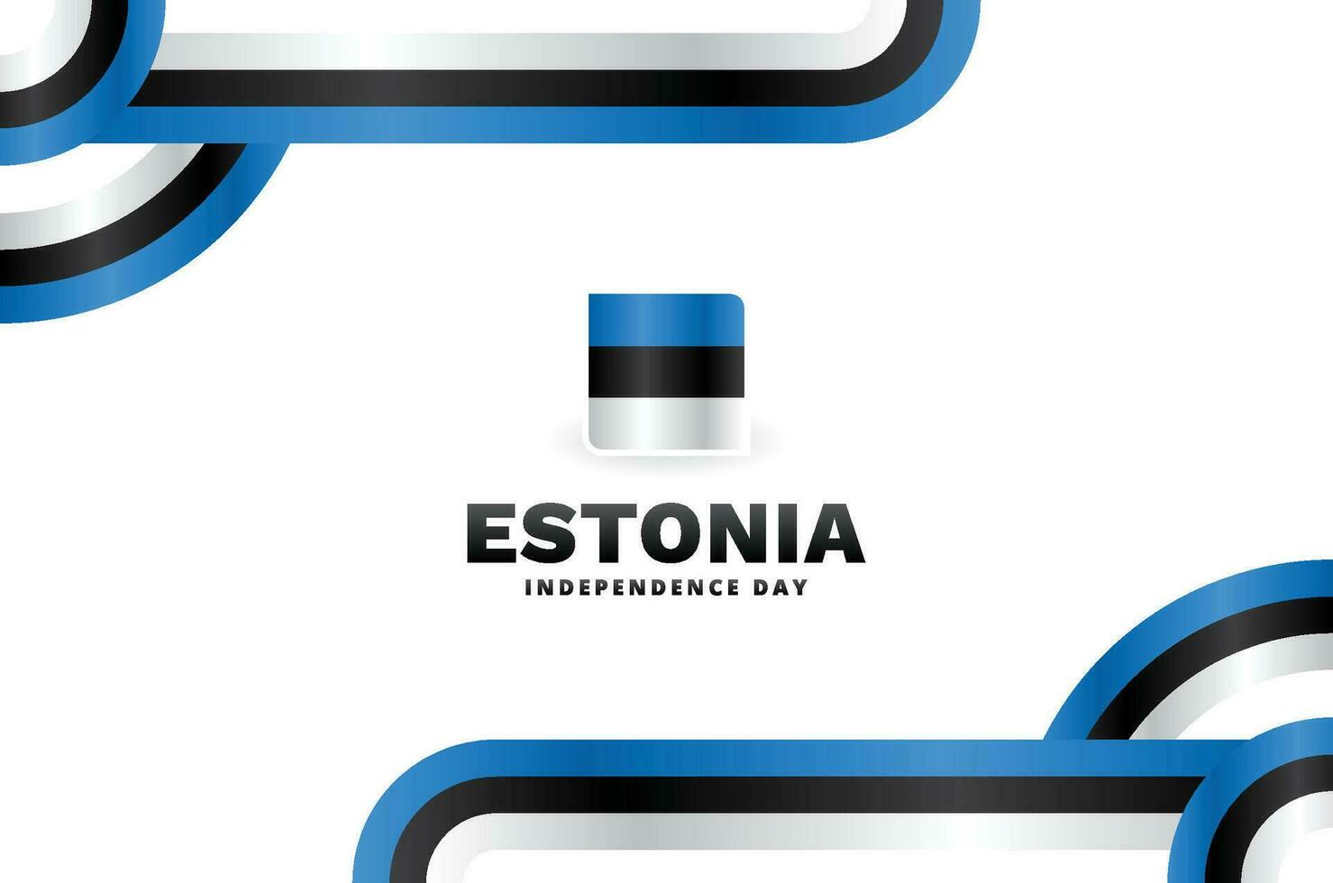 Estonia independencia día celebrar diseño vector