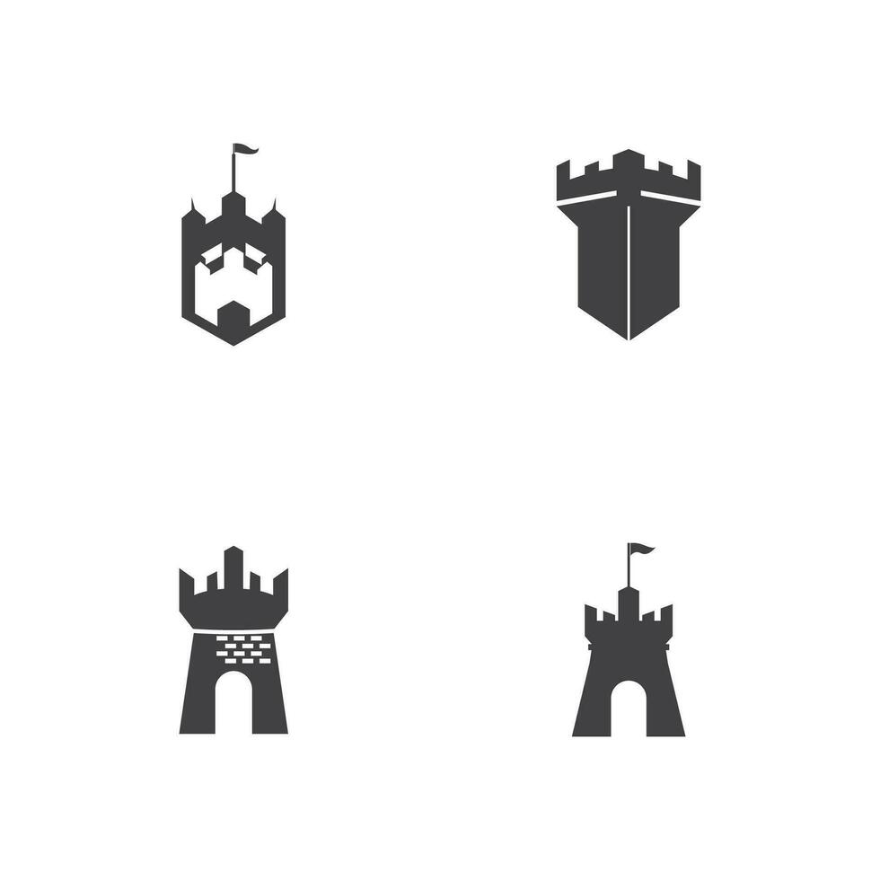 Castle logo vector illustration template