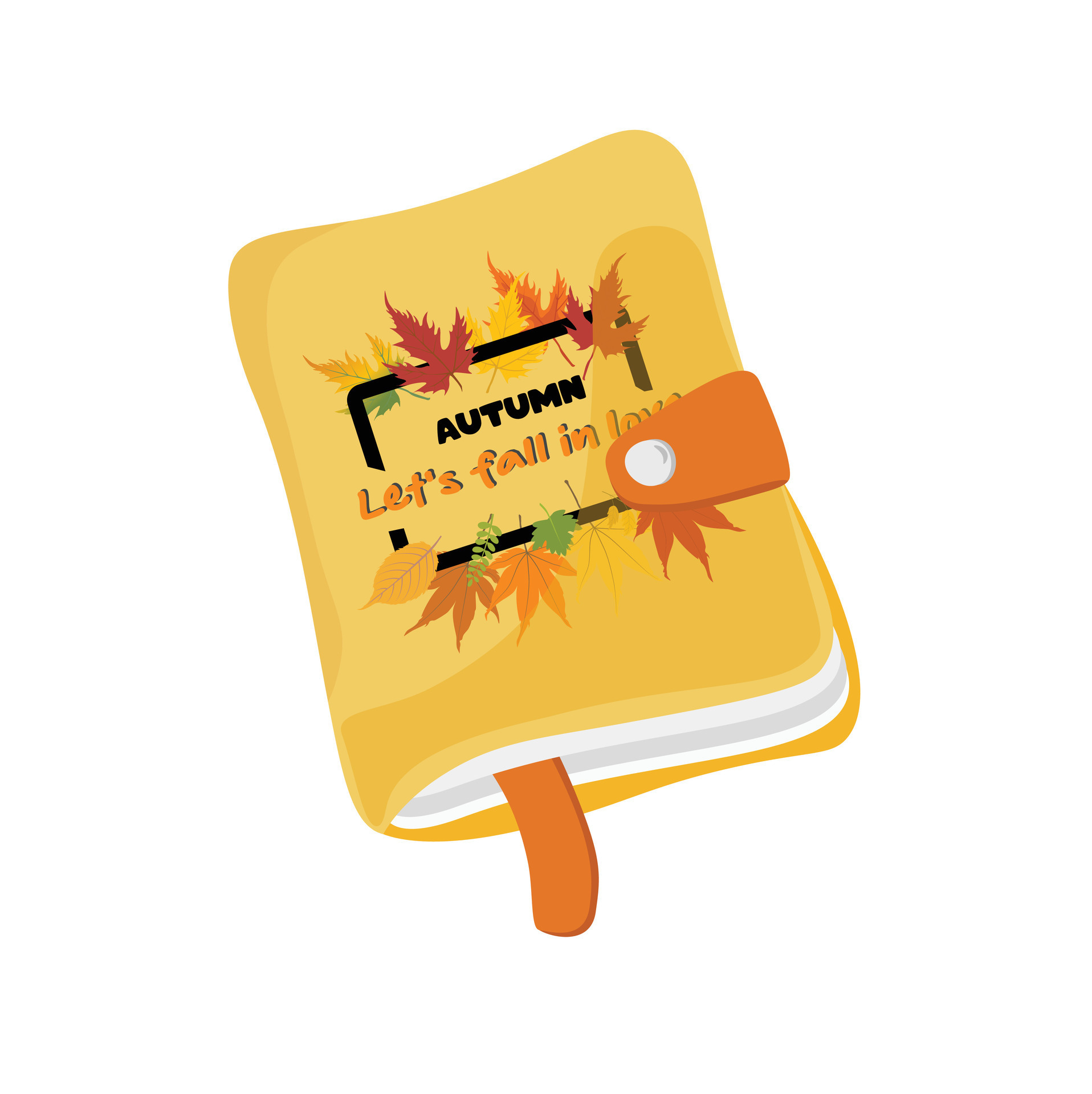 Cute notebook vector. Hand drawn diary or notebook vector illlustration