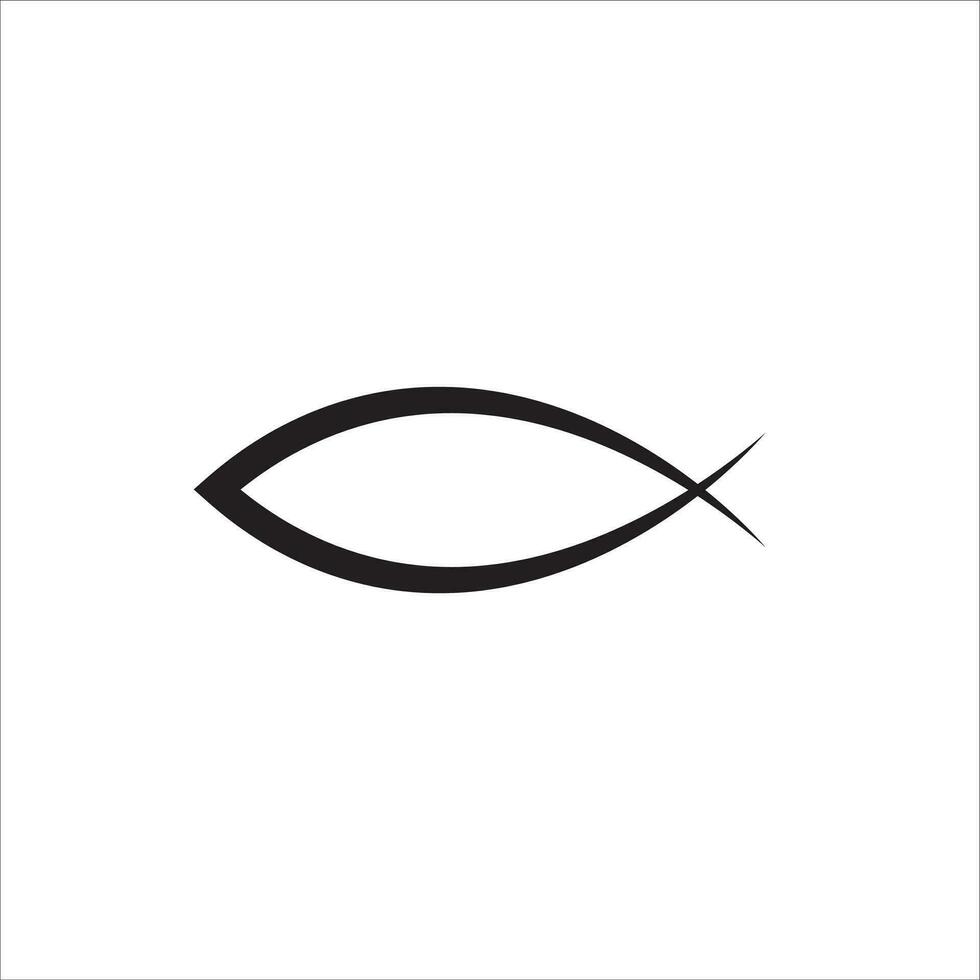 symbol of christianity fish icon vector illustration