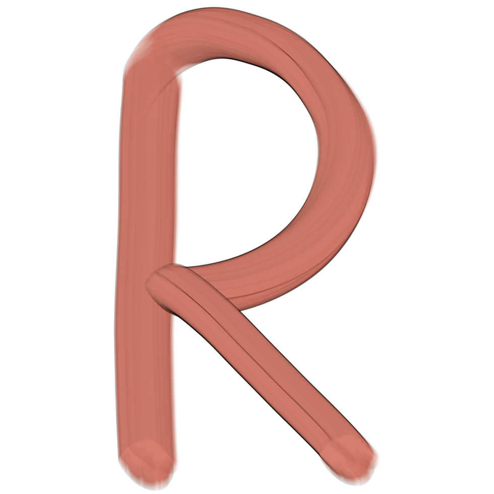 Pink 3d uppercase letters, Alphabet R png