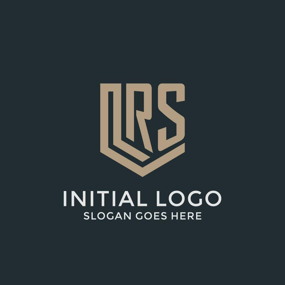 inicial rs logo proteger Guardia formas logo idea vector