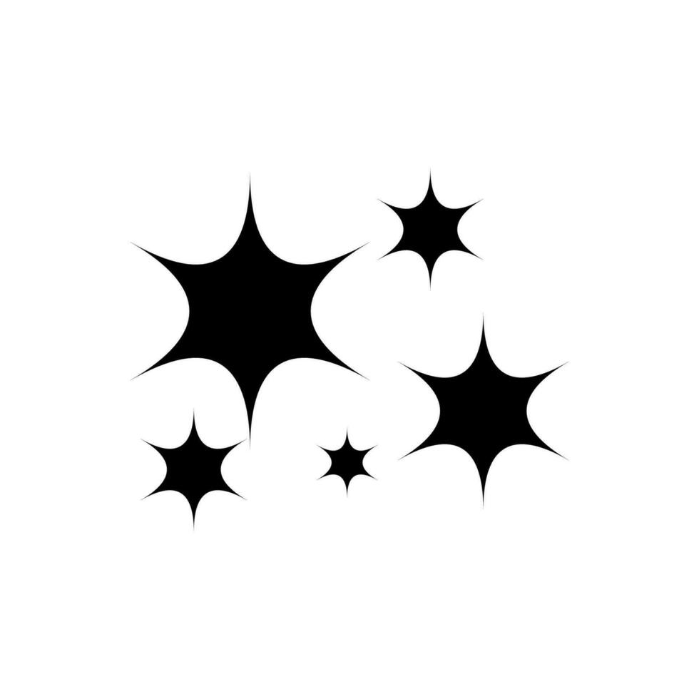 Sparkle star vector icon isoalated on white background.